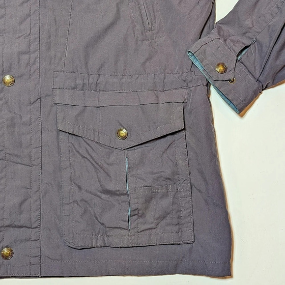 Vintage North American Clothiers Outdoor Grey Teal Zip Hooded Jacket Mens M - Picture 4 of 14